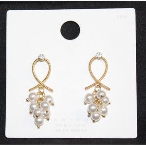 Han Kou Costume Jewelry Earrings Faux Pearls Rhinestones Retro
